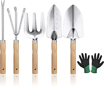 Set de herramientas de mano (madera de fresno y acero inoxidable)