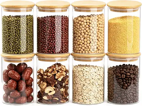 Tarros de cristal para almacenamiento a granel (legumbres, arroz, frutos secos)