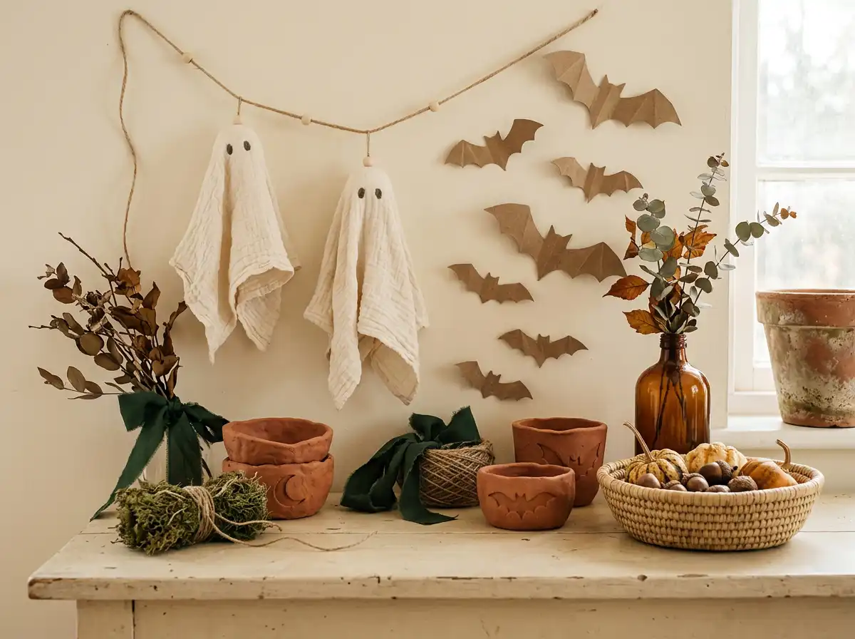 Halloween sostenible decoración